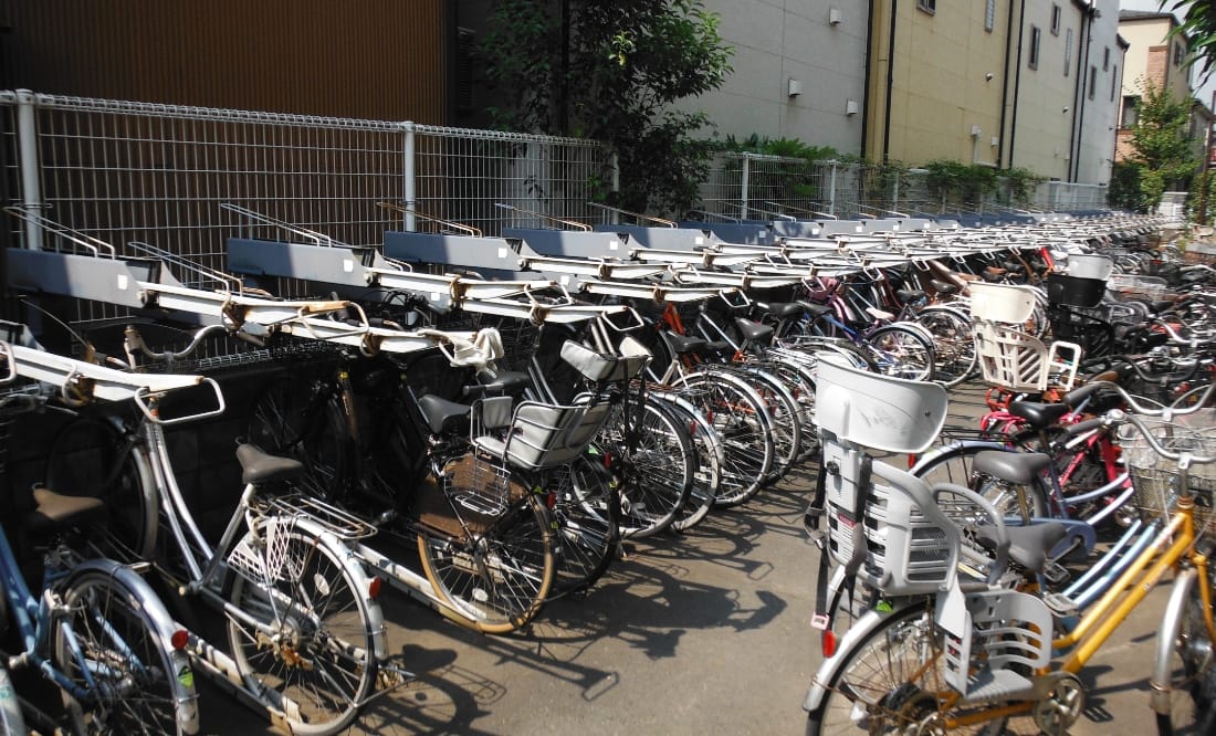 マンションの2段式駐輪場の上段が下がらない